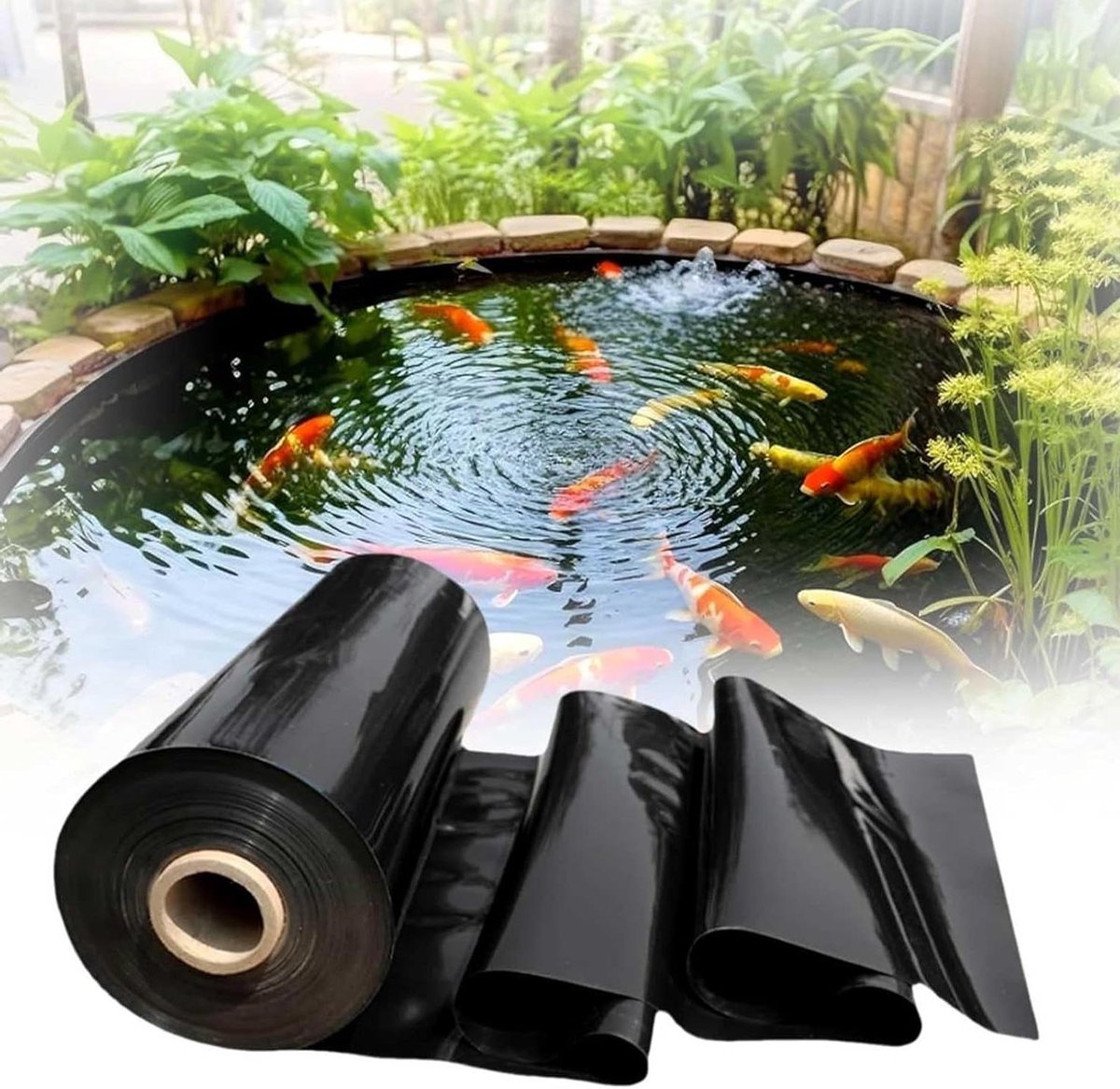 Vijverfolie - Waterfolie - Tuin Watertuin - Heavy-Duty Slijtvast - 3 x 12 m - Zwart