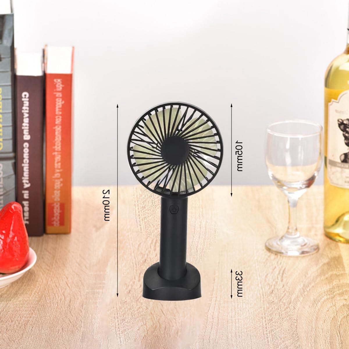Mini Ventilator - Draagbare Koeler - Persoonlijke Koeling - Verstelbare Snelheid - 10W x 12H cm - Roze