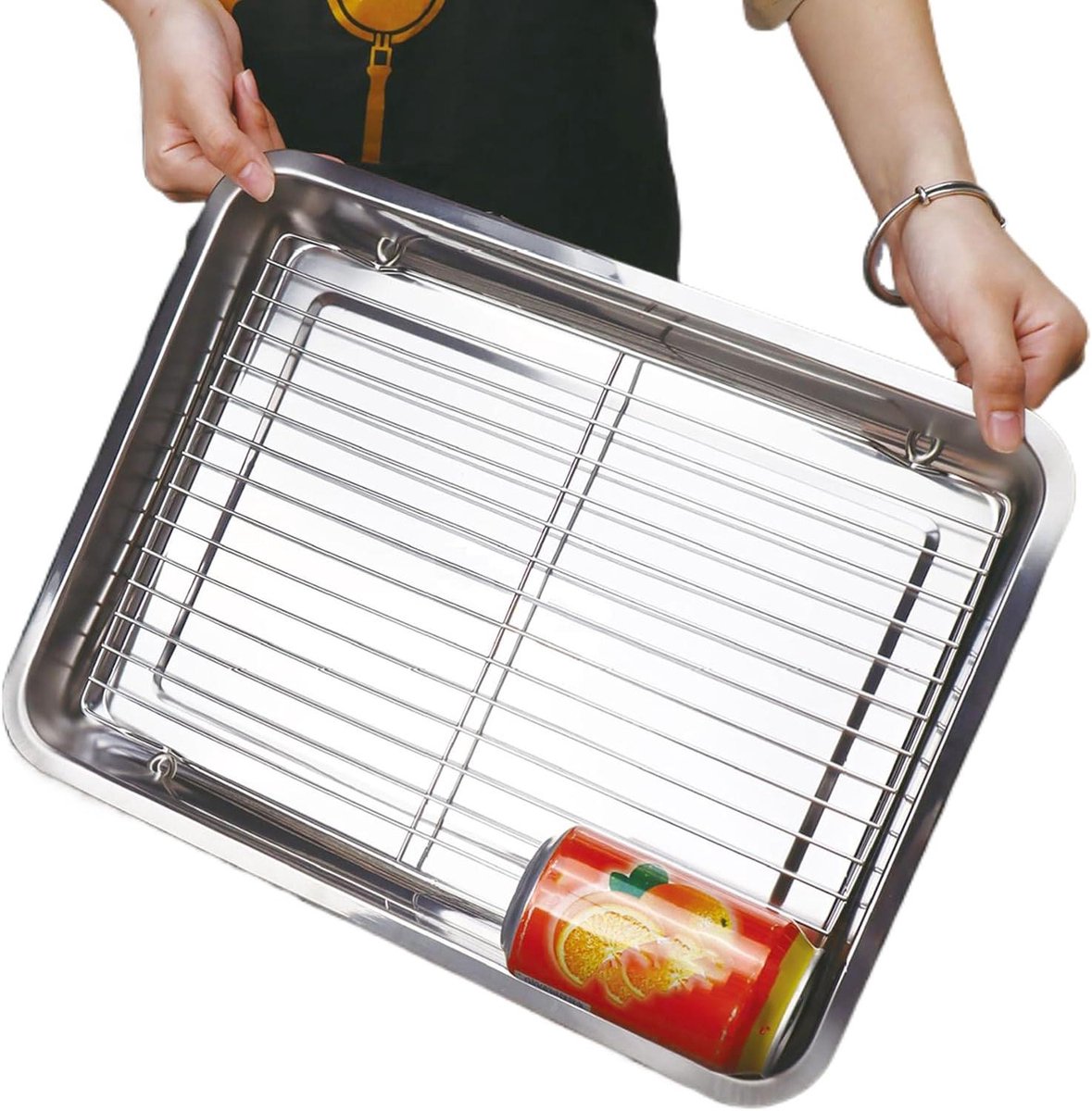 Metalen Bakplaat Bakaccessoires Oven Koekjes Brood Cake Anti-vervormingstechnologie 40 x 30 cm Zilverkleurig