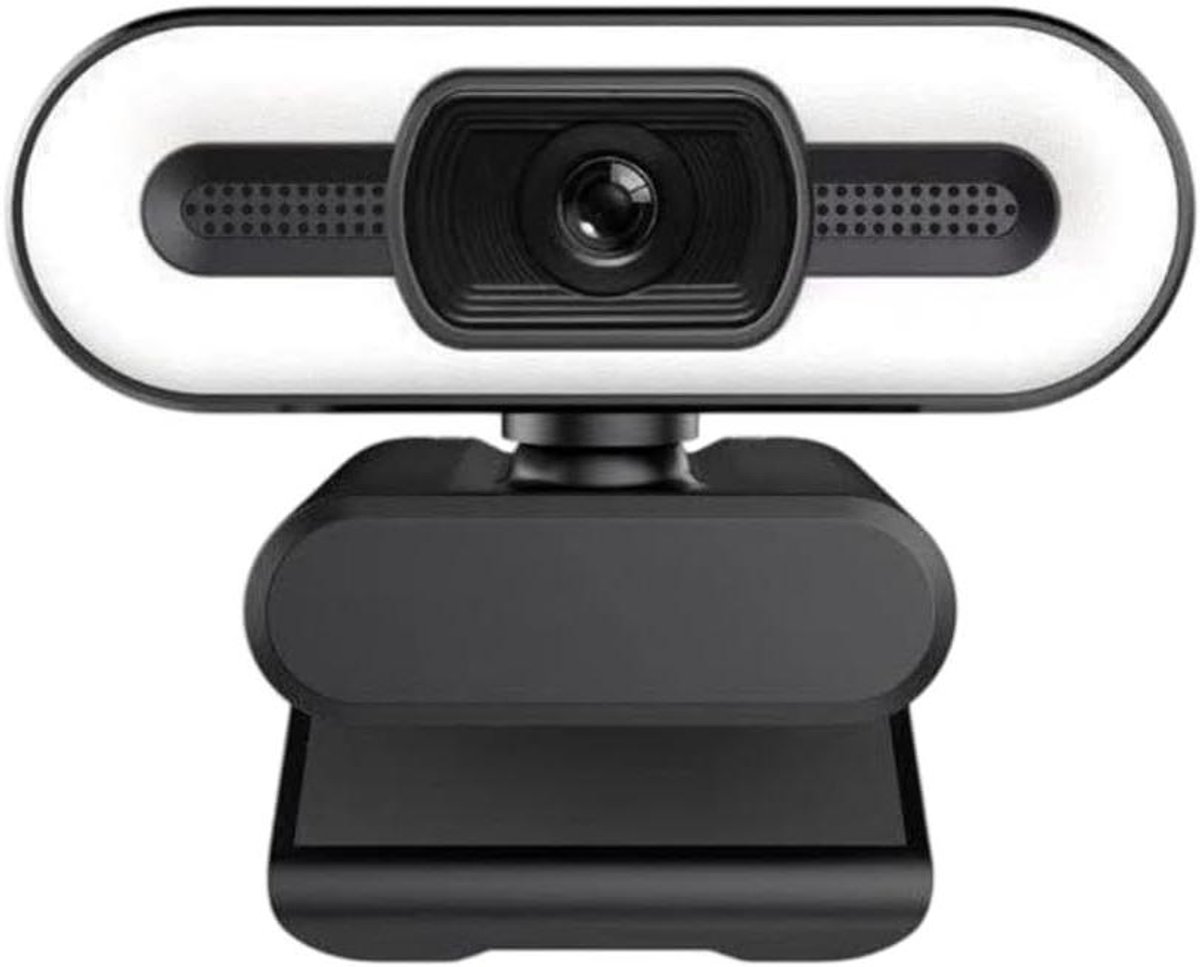 4K Webcam - Streaming Camera - Professionele Gesprekken - Ingebouwd Vullicht - 12x6x3 cm - Zwart