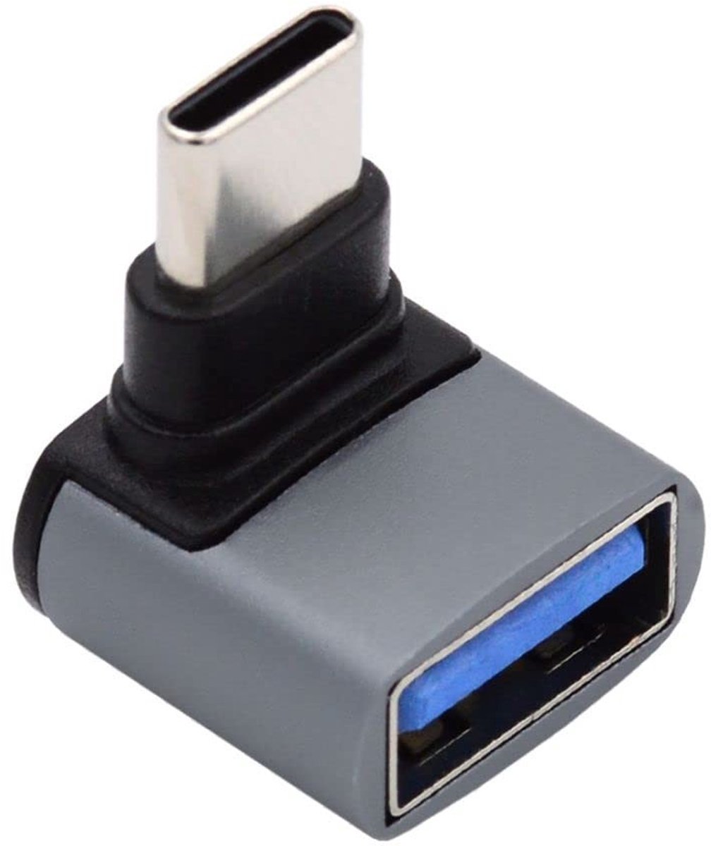 Dailygoods - USB naar USB C Adapter 90 Graden voor Hoge Snelheid Data Transfer