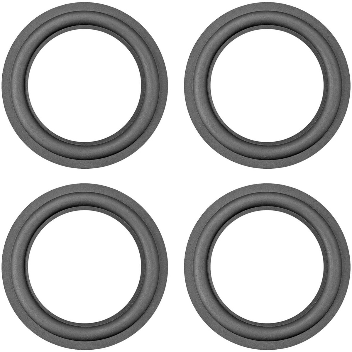 Dailygoods - Vervangende Luidsprekerranden voor Subwoofer met Schuimrand - 11,4 cm - 4 Stuks