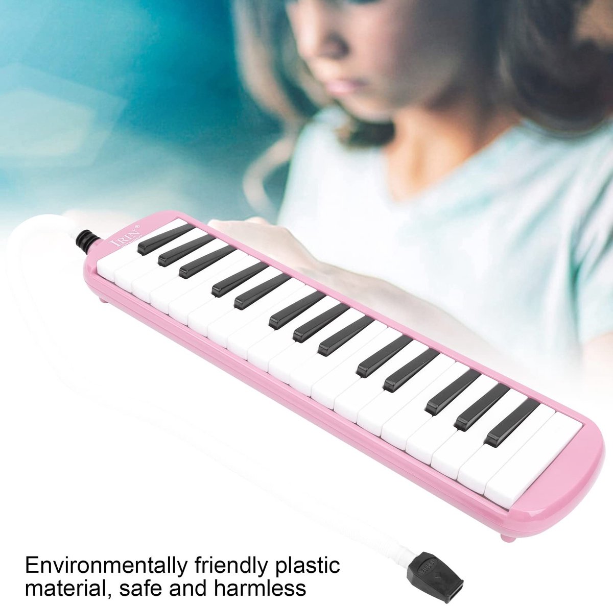 Dailygoods - 32 Toetsen Melodica voor Beginners in Roze met Oefentas