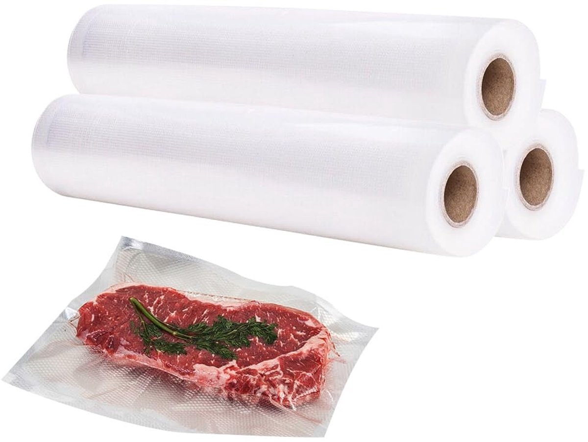Dailygoods - Vacuümzakken voor Voedsel, 3 Rollen van 32 x 500 cm