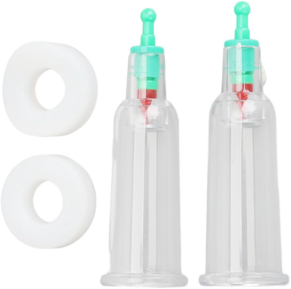 Dailygoods - Cuppingset met 2 Siliconen Vingerschalen voor Dieptemassage