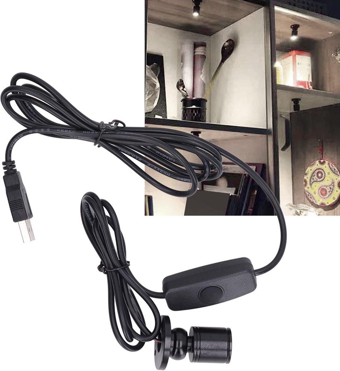 Dailygoods - Mini Dimbare LED-Spotlicht voor Sieraden Showcase