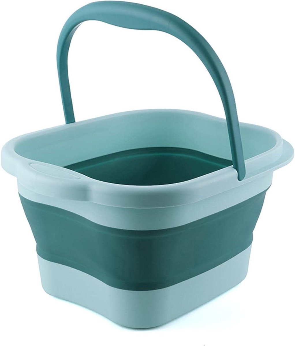 Opvouwbaar Voetbad - Inklapbare Wastafel - Voeten Ontspannen - Met Massagerollen - 44 cm - Grijs