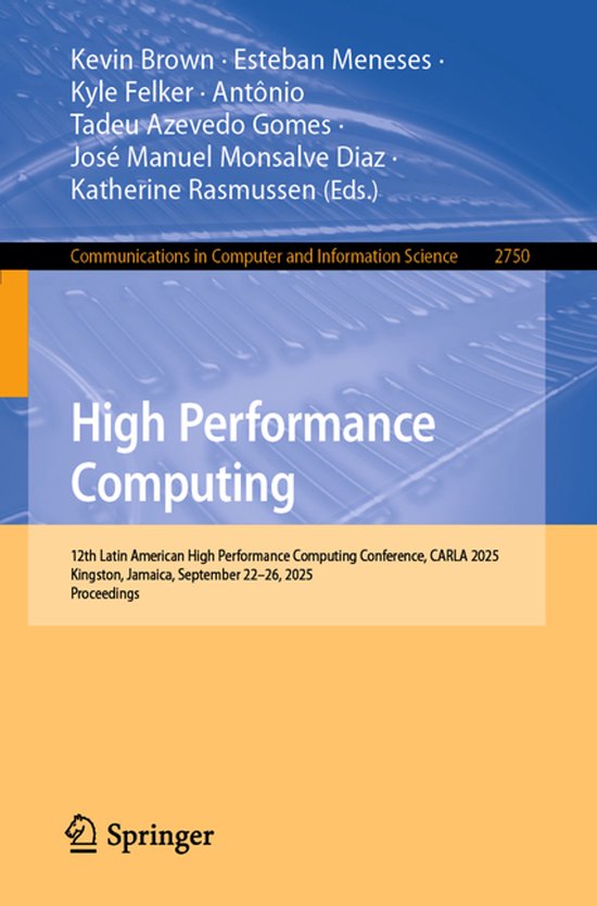 Communications in Computer and Information Science2750- High ... - cover