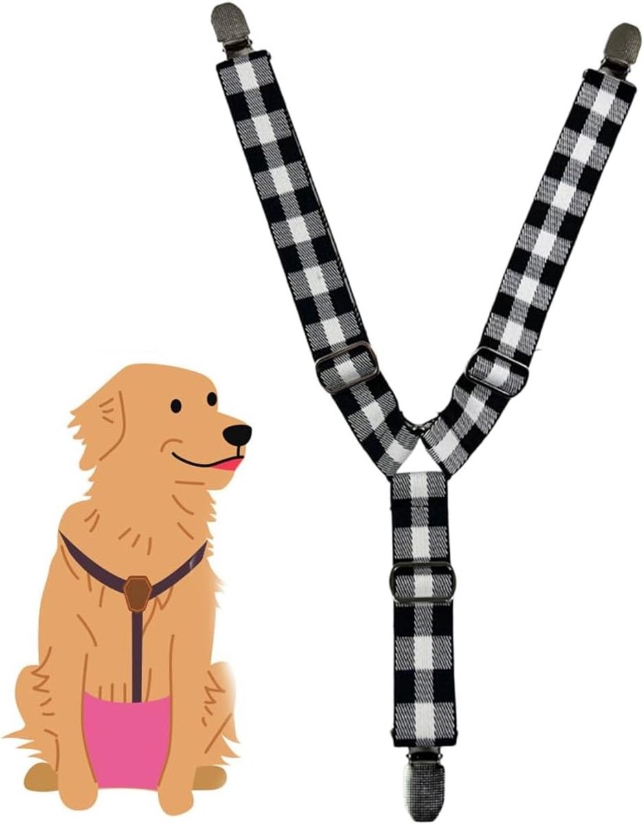 Menstruatieluiers voor honden met verstelbare en elastische clips, ideaal voor kleine en middelgrote honden, absorptie en comfort verzekerd
