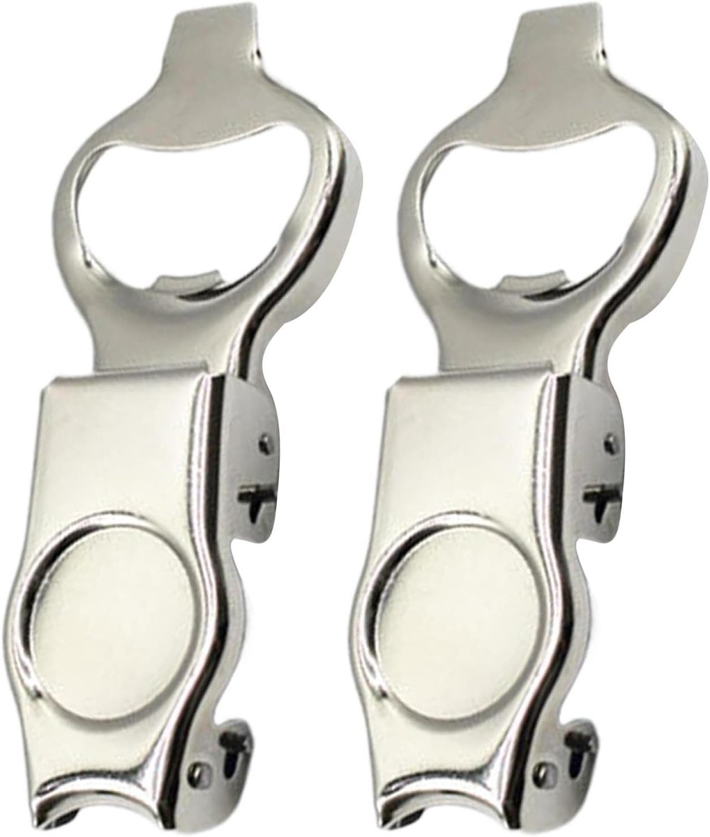Flesopener - Blikopener - Dranken Openen - Palm Vriendelijk - 10.5 cm - Zilver