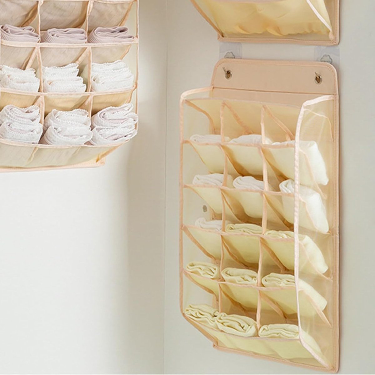 Kast Organizer - Hangende Opbergtas - Kleding Opbergen - Grote Capaciteit - 15 Zakken - Beige