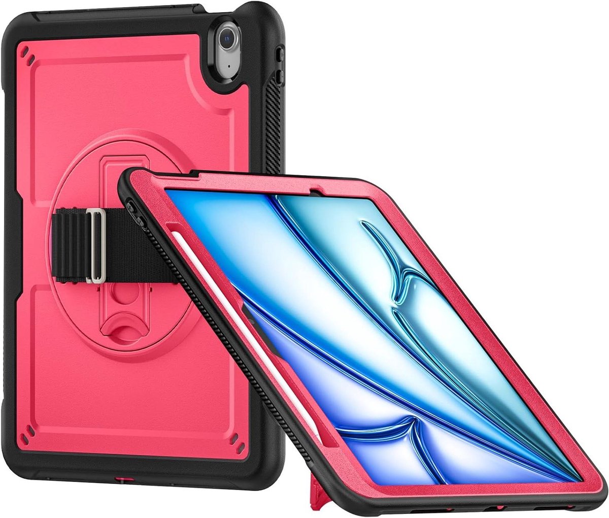 Tablethoes Kinderen - Beschermhoes Tablet - Veilig Gebruik - Schokbestendig Ontwerp - 11 Inch - Rozerood