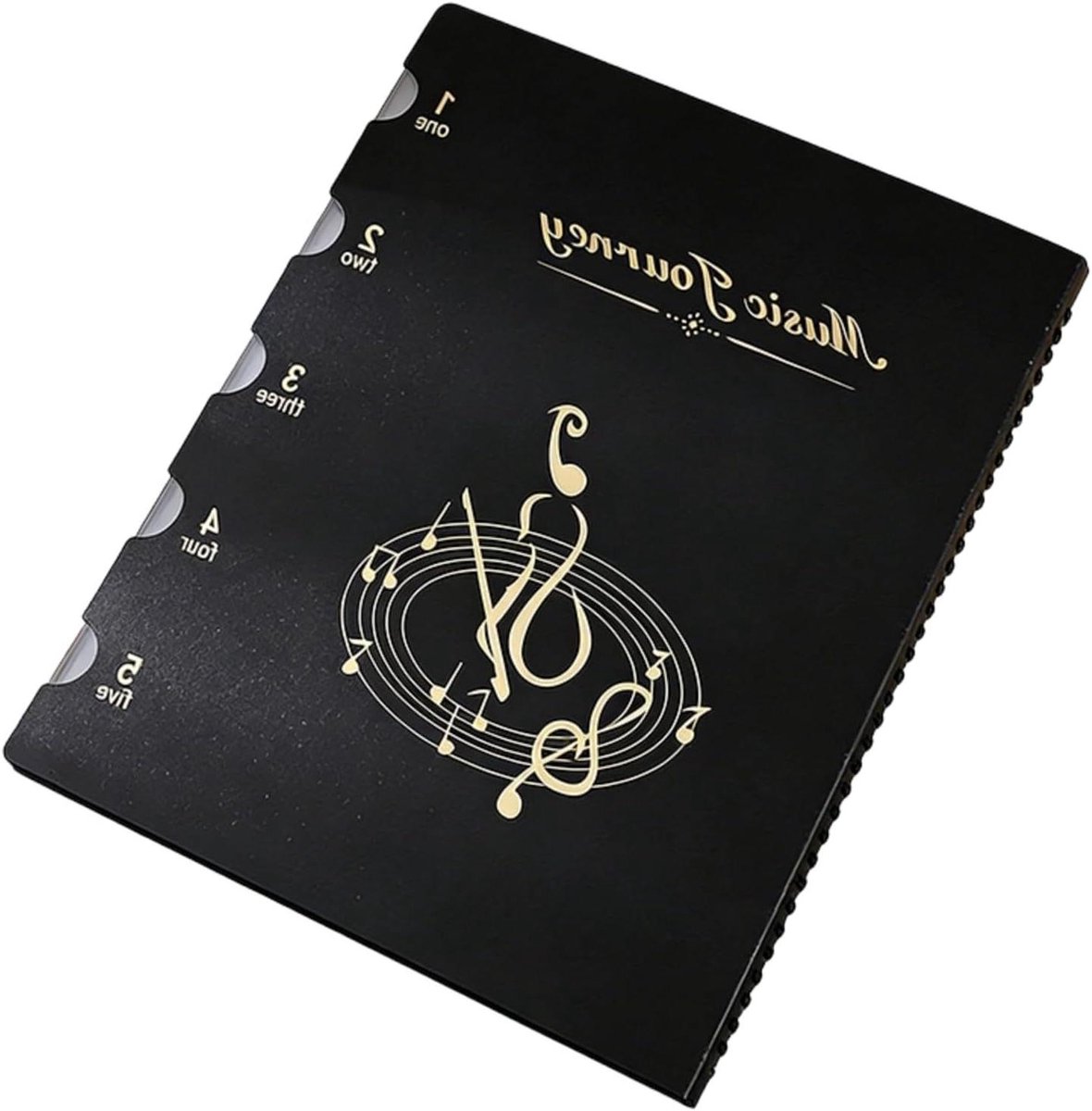 Muziek Blad Opslag - Map Directory - Muziek Studeren - Niet Reflecterend - 20 Pagina's - Zwart