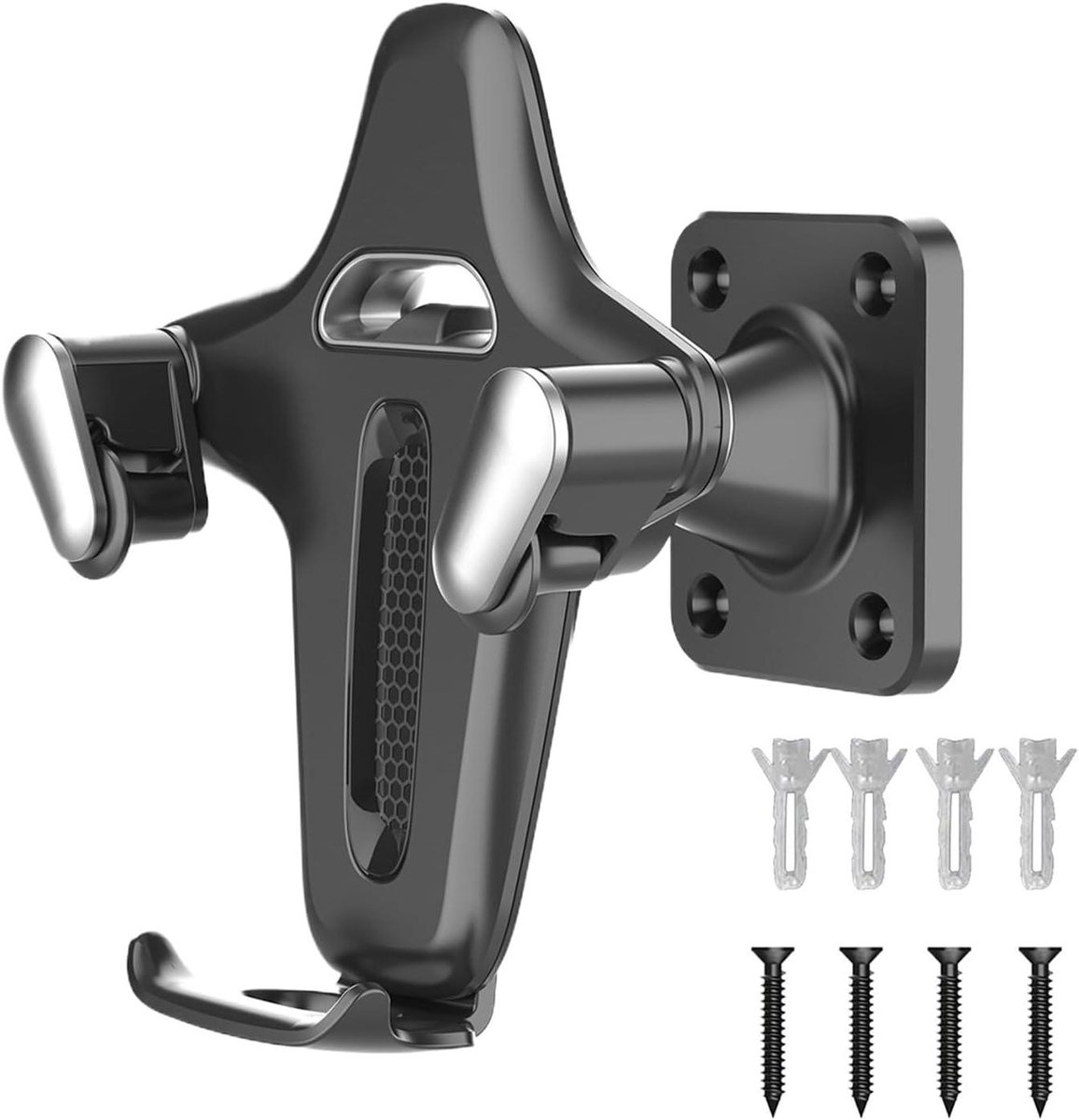 Telefoonhouder Douche - Wandmontage Houder - Video Kijken - 360 Graden Draaibaar - 12 x 10 x 7 cm - Zilver