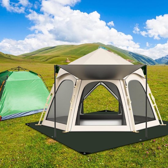 Geïsoleerde Tentvloermat - Campingzeil Vloerkussen - Outdoor Avontuur - Waterdicht Thermisch - 1.5x2 Meter - Malachiet Groen — afbeelding 2