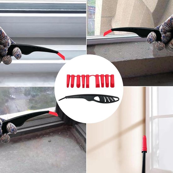 Kit Schraper Tool - 9 in 1 Spatel - Voegen Verwijderen - Ergonomisch Ontwerp - 223 cm Lengte - Grijs — afbeelding 2