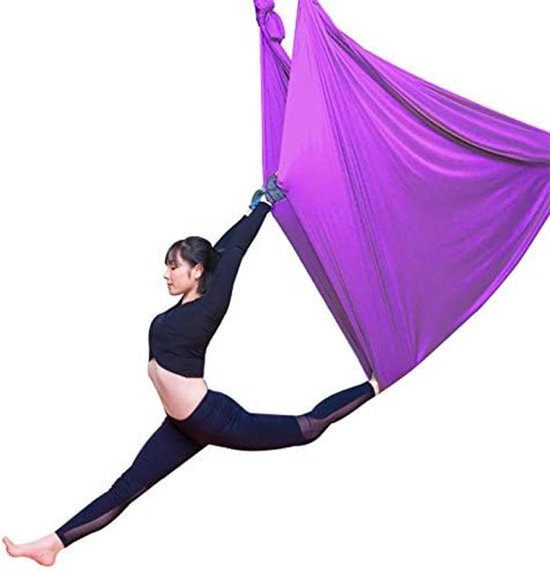 Yoga Doek - Luchtacrobatiek Doek - Kracht en Flexibiliteit - Lage Stretch Stof - 4x2.8m - 07 — afbeelding 3