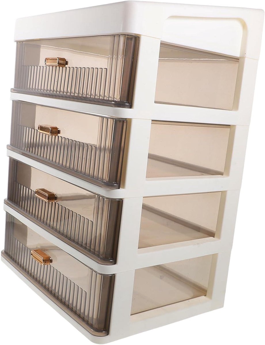 Bureau Organizer - Opbergkastje Lades - Bureau Opruimen - Multilevel Ontwerp - 32 cm Breed - Wit