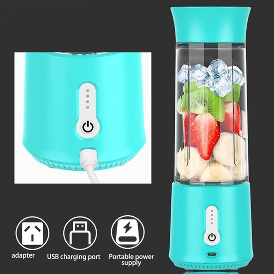 Mini Blender - Persoonlijke Blender - Onderweg Sap Maken - USB Oplaadbaar - 3.35x3.35x10.35 inch - Meerkleurig van MINI — afbeelding 2