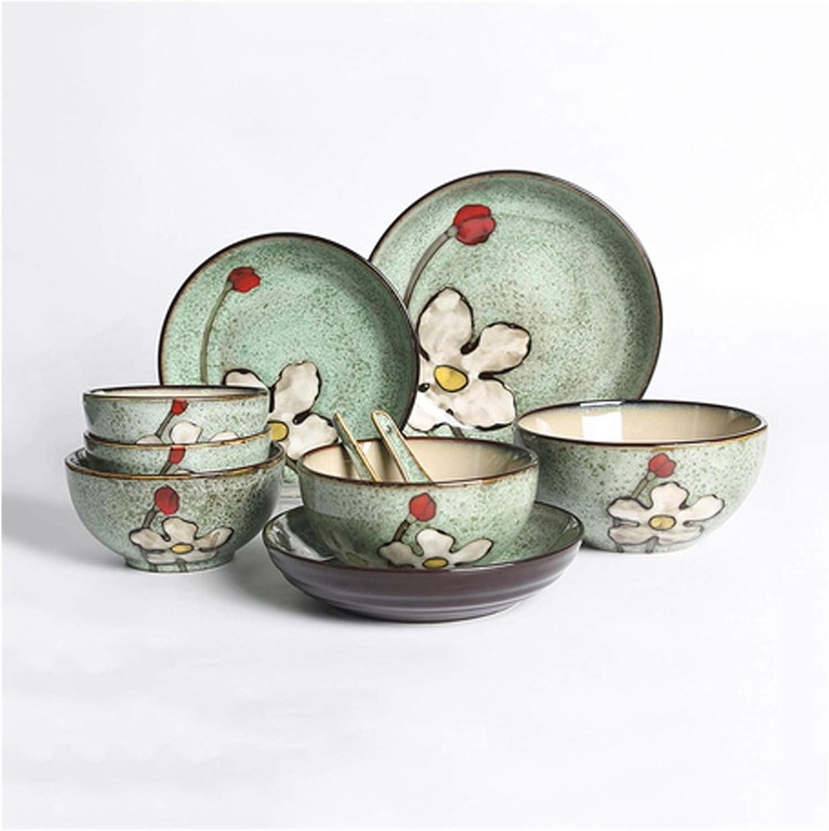 Dinerborden Set - Servies Set - Gezellig Tafelen - Vaatwasser Oven Veilig - 10 Delig - Meerdere Kleuren