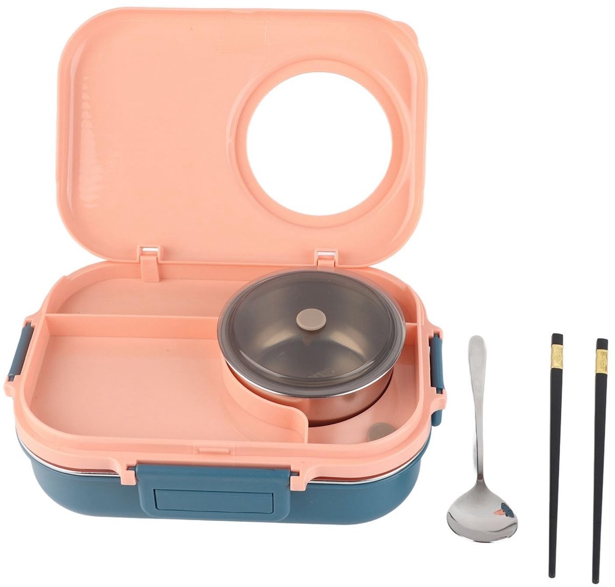 Innovra - Dailygoods - Dubbellaagse Thermische Lunchbox met Soepkom en 1100 ml Capaciteit