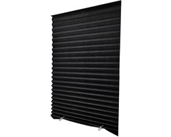 Plisségordijnen - Raambekleding - Privacy Instellen - Zonder Boren - 90 x 180 cm - Zwart