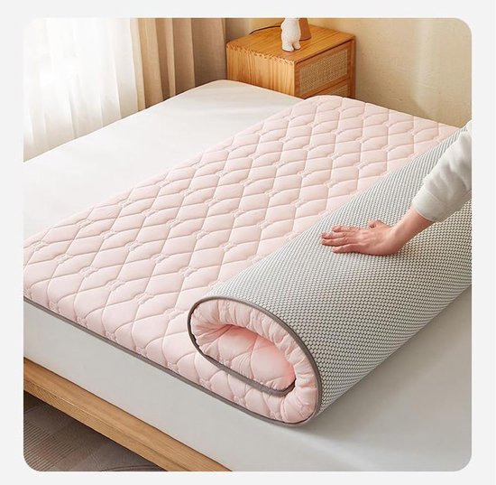 Japanse Futonmatras - Opvouwbaar Slaapkussen - Comfortabel Slapen - Draagbaar en Lichtgewicht - 80 x 180 cm - Lichtgrijs — afbeelding 3