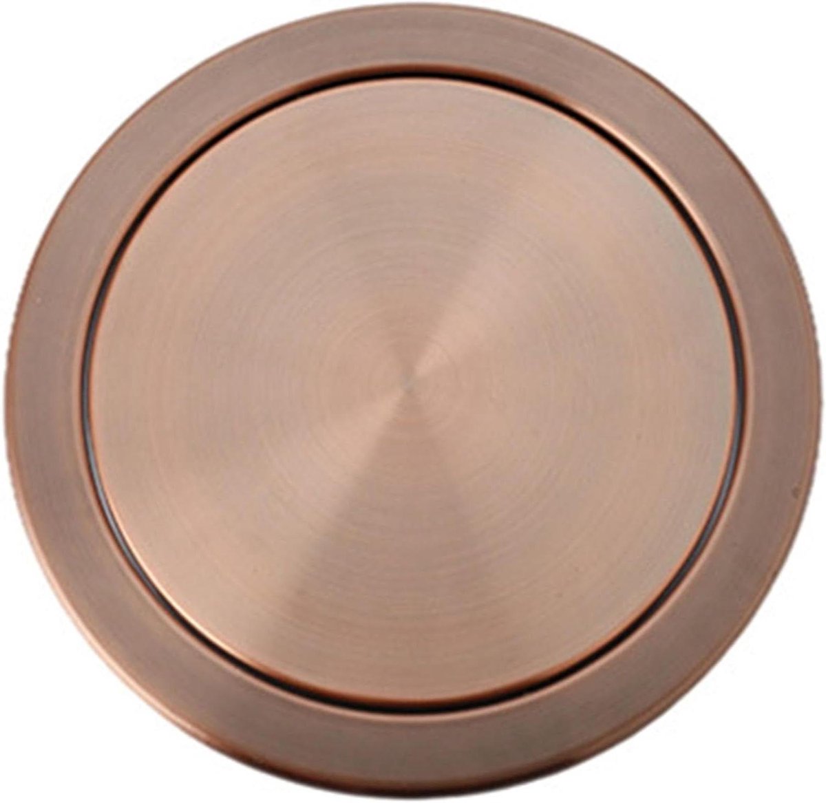 Prullenbak Deksel - RVS Afvalbak - Hygiënisch Afval - Verzonken Ontwerp - Rond - Zilver
