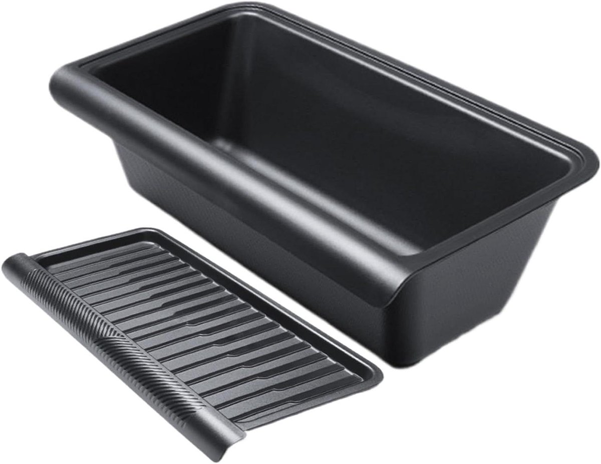 Auto opbergbox - Verborgen bak - Ordelijk interieur - Ruimteoptimalisatie - 10x25x10 cm - Zwart