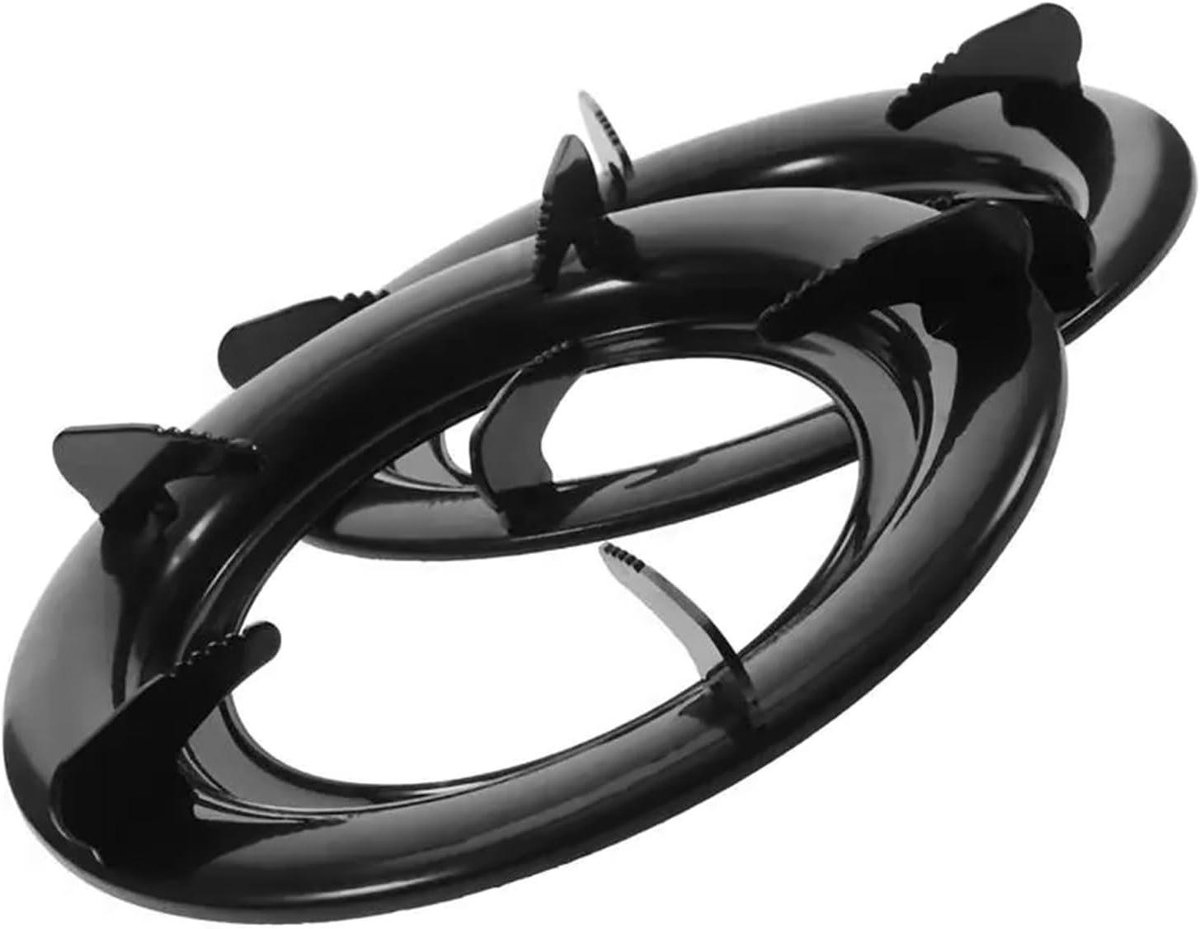 Wok Ring - Gasfornuis Beugel - Stabiel Koken - Gietijzeren Constructie - 2 Stuks - Zwart