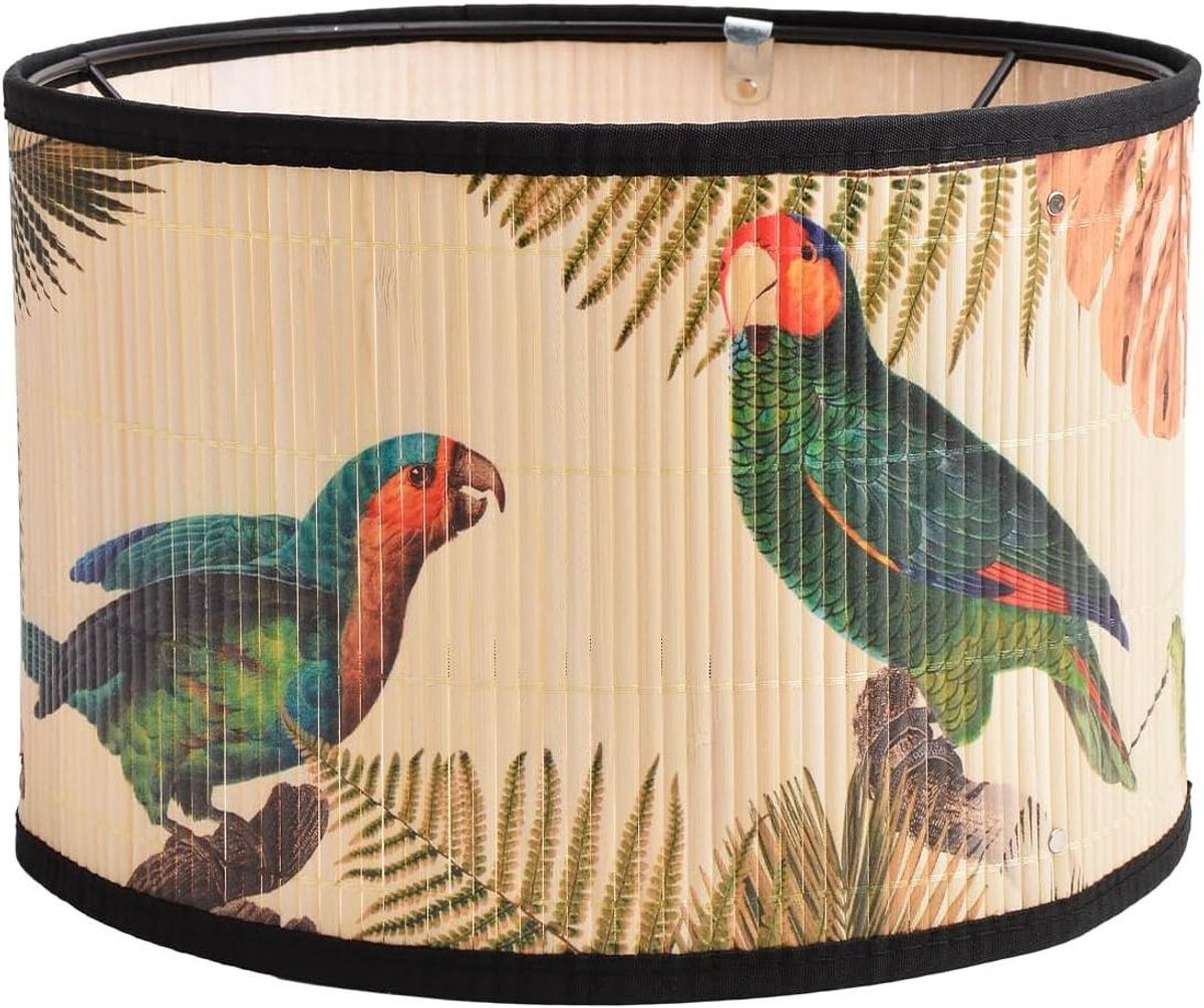Hanglamp Schaduw - Plafondlamp Cover - Huis Decoratie - Natuurlijk Bamboe - 4 cm Ring - Br