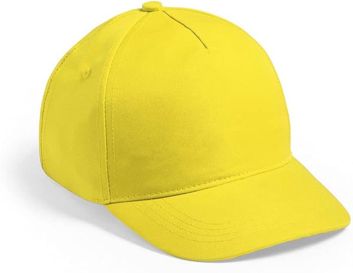 Kinderpet - Baseball cap - Zomerse Bescherming - Verstelbare Sluiting - One size - Geel
