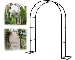 GueTTO Trellis Rozenboog voor de tuin, roestvrij, metaal, eenvoudig te monteren, voor klimroos en schroef, veranda, decoratie voor terras, balkon, binnenplaats, ijzer, massief, 200 x 230 cm
