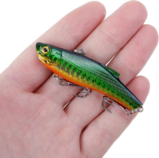 Vis aas - Kunst aas - Roofvis vangen - Natuurgetrouwe beweging - 7 cm 18 g - Veelkleurig — afbeelding 4