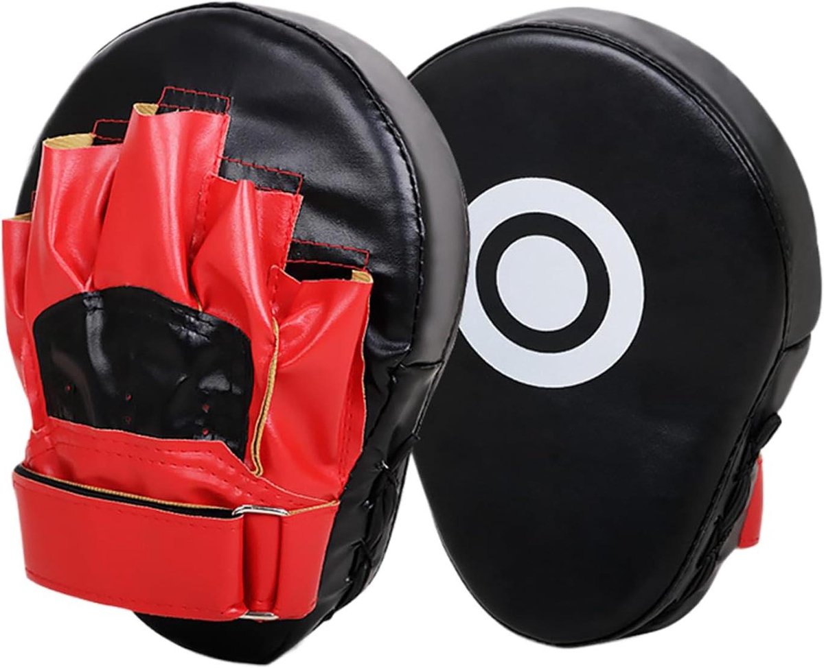 Boksdoelen - Slagkussens Trainingshaarten - Vechtsport Training - Ergonomisch Contourdesign - 25 cm - Zwart