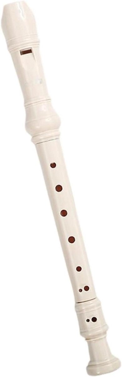 Altblokfluit C - Duitse Vingerzetting - Muziek Leren - Helder Mooi Geluid - 32.5 cm - Amandelwit