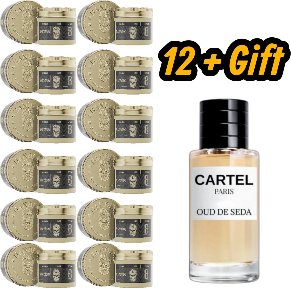 Bandido Haar Wax Nr 8. 6X 125ml. + 1X Cartel Parfum 50Ml GRATIS