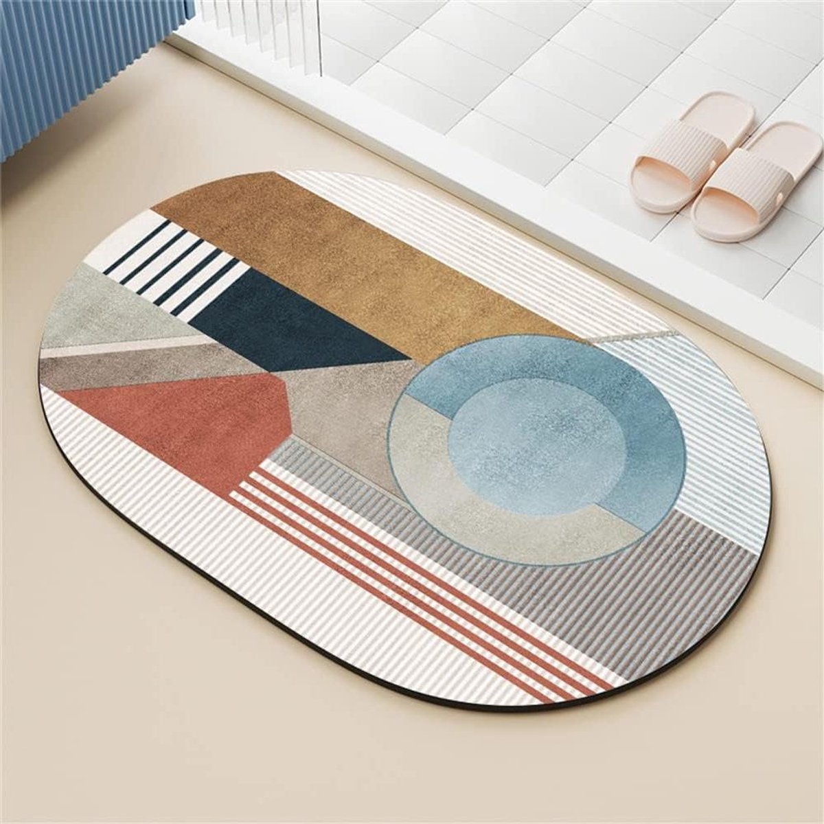 Badmat Vloerkleed - Douchemat Antislip - Badkamer Vocht Opnemen - Super Absorberend - 45x70cm - Grijs