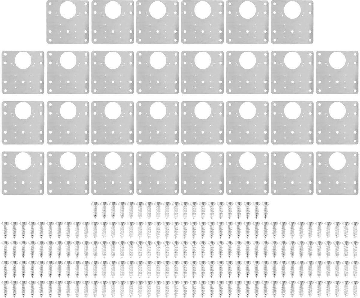 Dailygoods - Roestvrijstalen Kastdeurreparatieplaten 30 Stuks