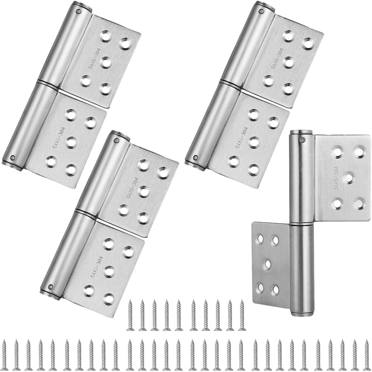 Dailygoods - Dailygoody - Flag Hordes - RVS 360° Rotatable - Verwijderbare Scharnieren - Set van 4 Stuks - Inclusief 40 Schroeven - Geschikt voor Buiten - Kleur RVS