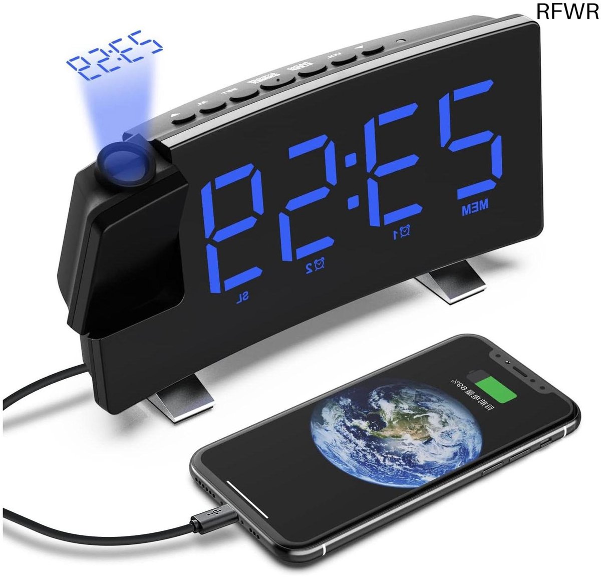 Wekkerradio met Alarm - Nachtwekker - Klokradio - Batterijbackup
