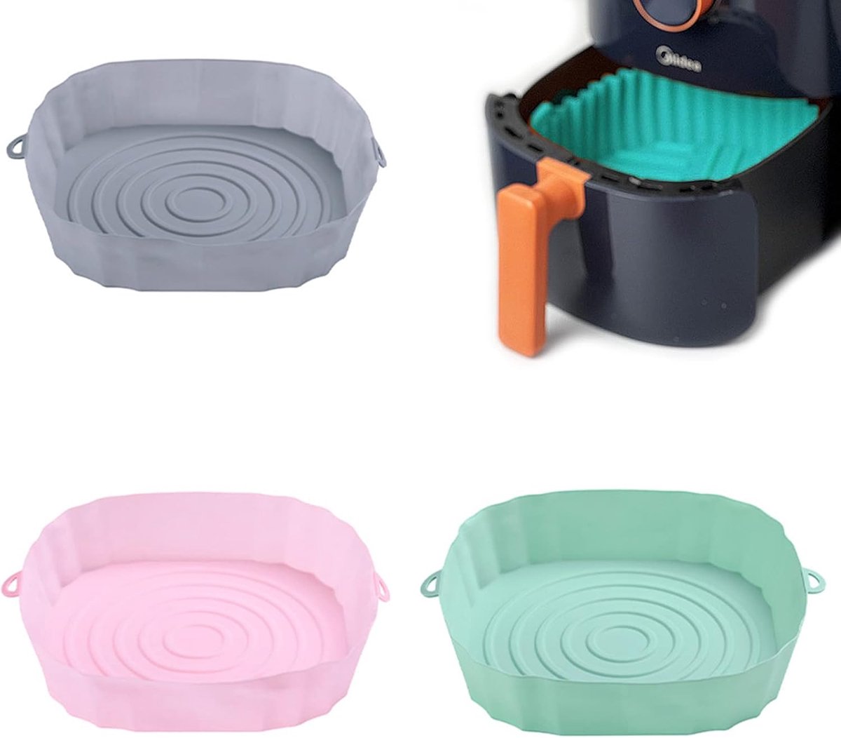 Airfryer Accessoires - Siliconen Bakje - Bakpapier - Slim koken