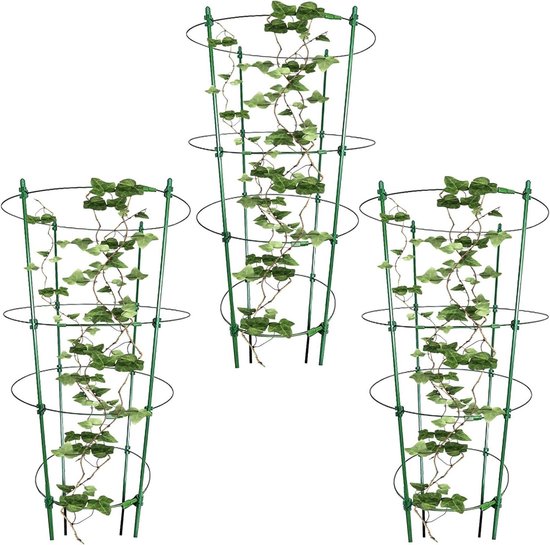 Foto: Plantensteun kooi toren steun stabiele plantengroei uv stabiel materiaal 3 stuks uniek