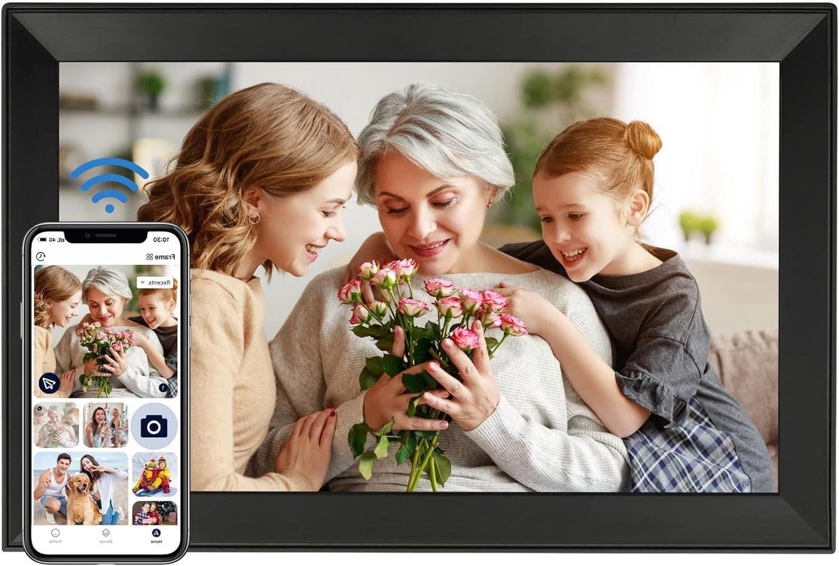 Digitale Fotolijst met Wifi - Fotolijsten - Frameo App - HD Kwaliteit - display gadget