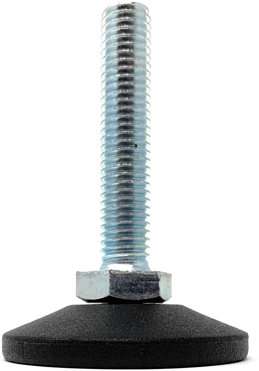 Dailygoods - Dailygoody - Verstelbare-schroef - 4x Verstelbare schroef M8 - Tot 400 kg draagvermogen - Ø 48 mm - Galvanized steel - Ideaal voor meubels - 4 st