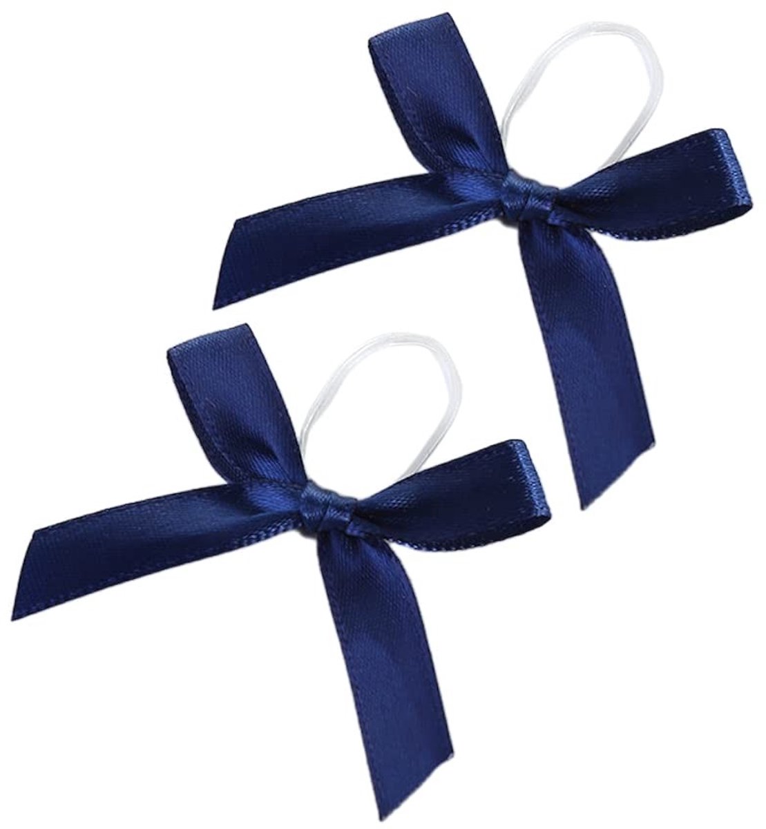 Dailygoods - Dailygoody - Kleine strikken - Geschenken decoratie - Marineblauw - Satijnen strik - Kant-en-klaar voor cadeauverpakking - Perfect voor wijnfless