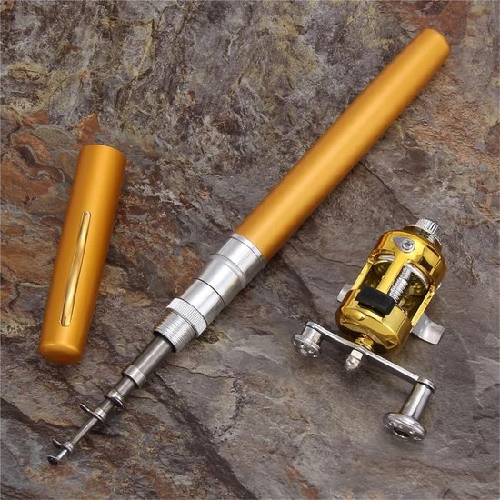 Telescopische hengel - Mini vishengel - Vissen overal - Compact pen ontwerp - 95 cm uitgeschoven - Multicolor — afbeelding 4