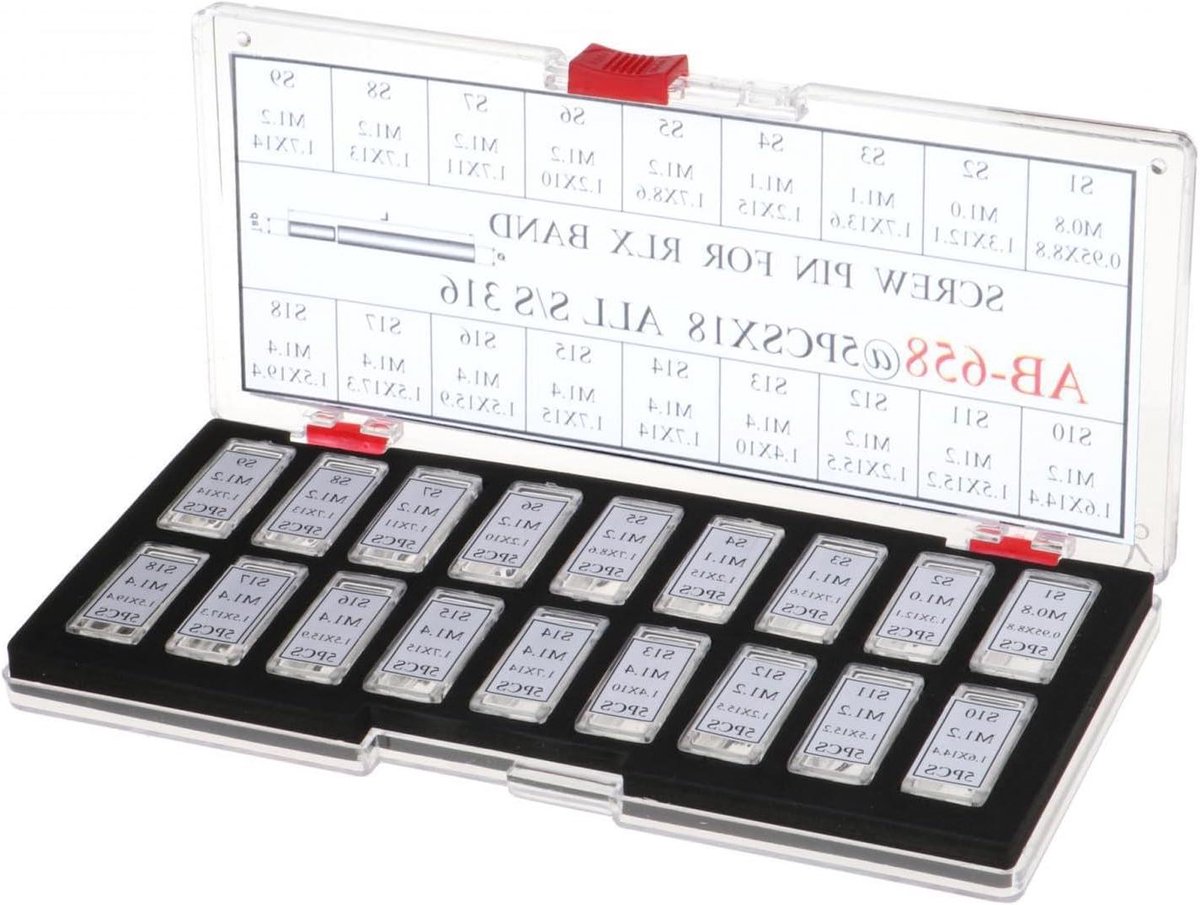 Horloge Band Pinnen - Schroefjes Set - Horloge Reparatie - Roestvrij Staal - 90 Stuks - Zilverkleurig