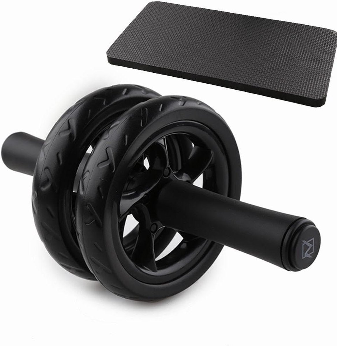 Buikspierwiel - Fitness wiel - Core training - Zelfherstellend ontwerp - 30x15cm - Zwart
