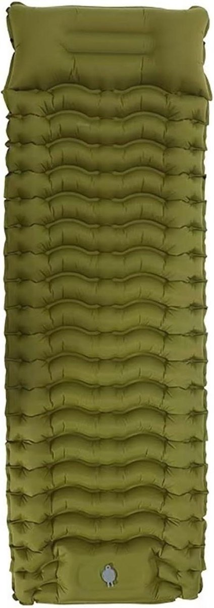 Opblaasbaar Matras - Slaapmat Luchtbed - Outdoor Kamperen - Met Ingebouwd Kussen - 860 Gram - Groen